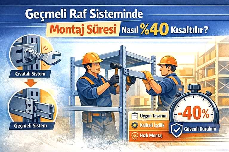 Geçmeli Raf Sisteminde Montaj Süresi Nasıl %40 Kısaltılır?